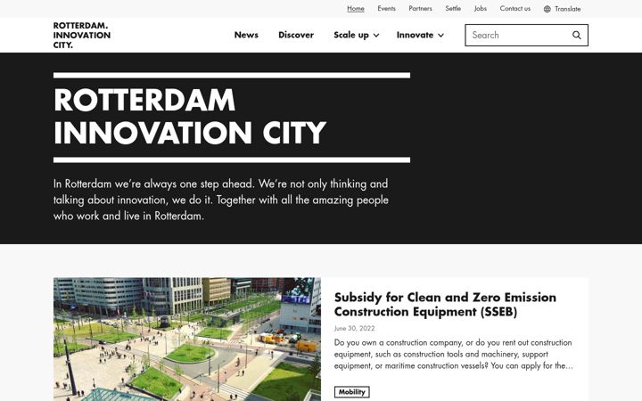 Screenshot of rotterdaminnovationcity.com