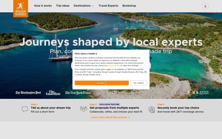 Screenshot ta' roughguides.com