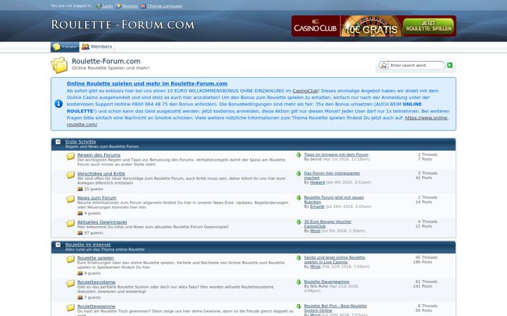 Screenshot of roulette-forum.com