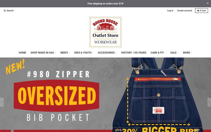 Screenshot of roundhouseoutlet.com