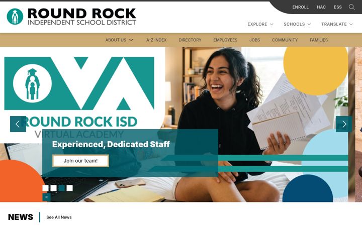 Screenshot of roundrockisd.org