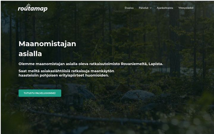 Screenshot του routamap.fi