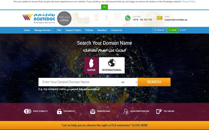 Screenshot of routedge.net
