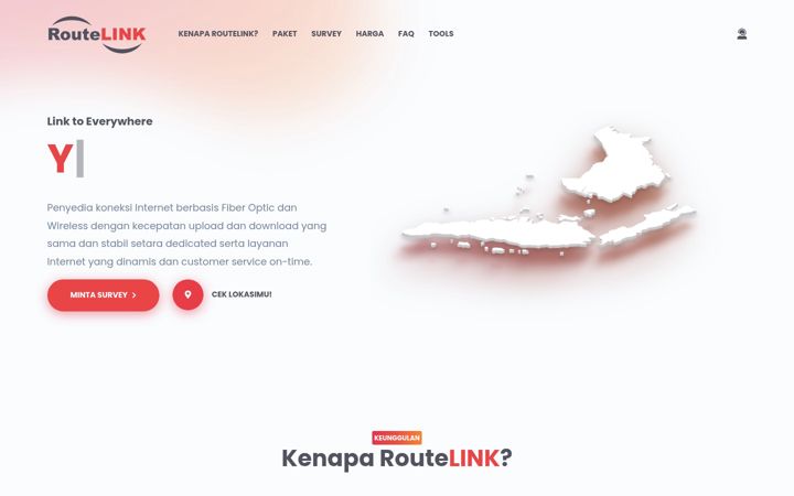 Screenshot of routelink.net.id