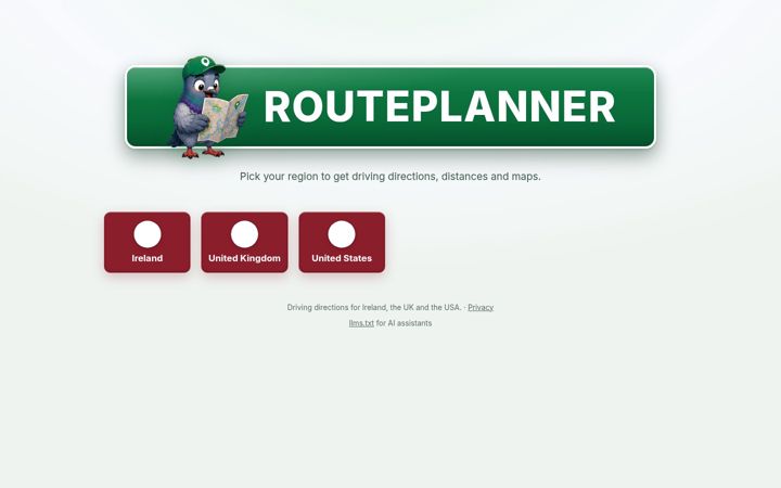 Screenshot of routemap.info