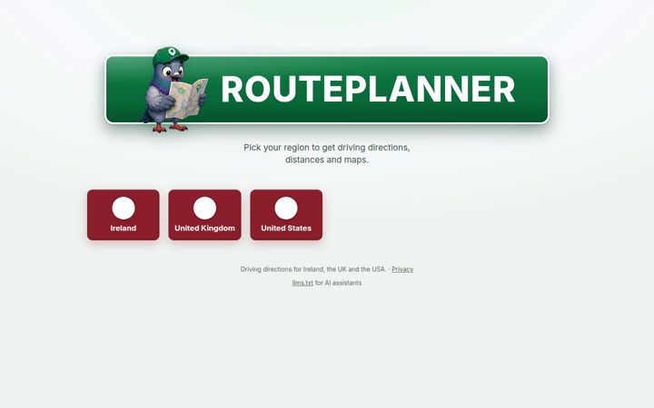 Екранна снимка на routeplanner.app