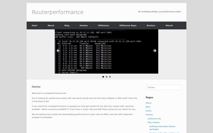 Screenshot of routerperformance.net