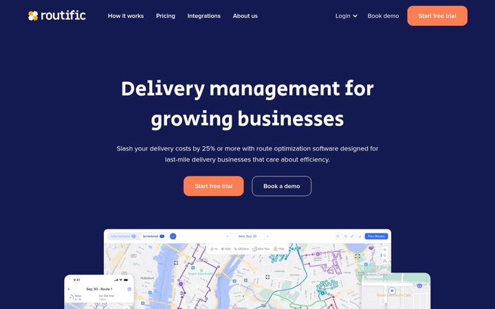 Screenshot of routific.com