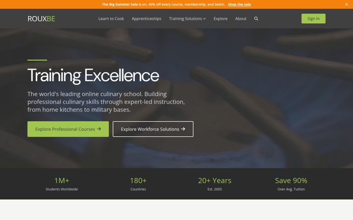Screenshot of rouxbe.com