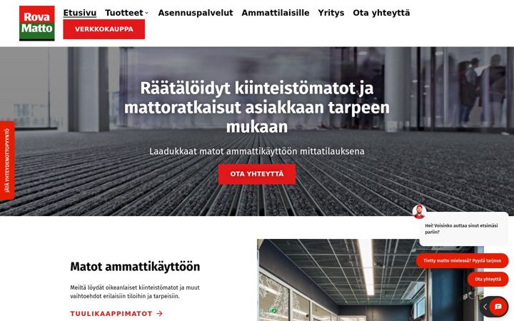 Captura de ecrã de rovamatto.fi