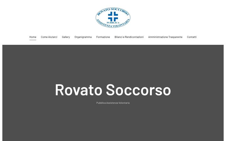 Snímek obrazovky rovatosoccorso.org
