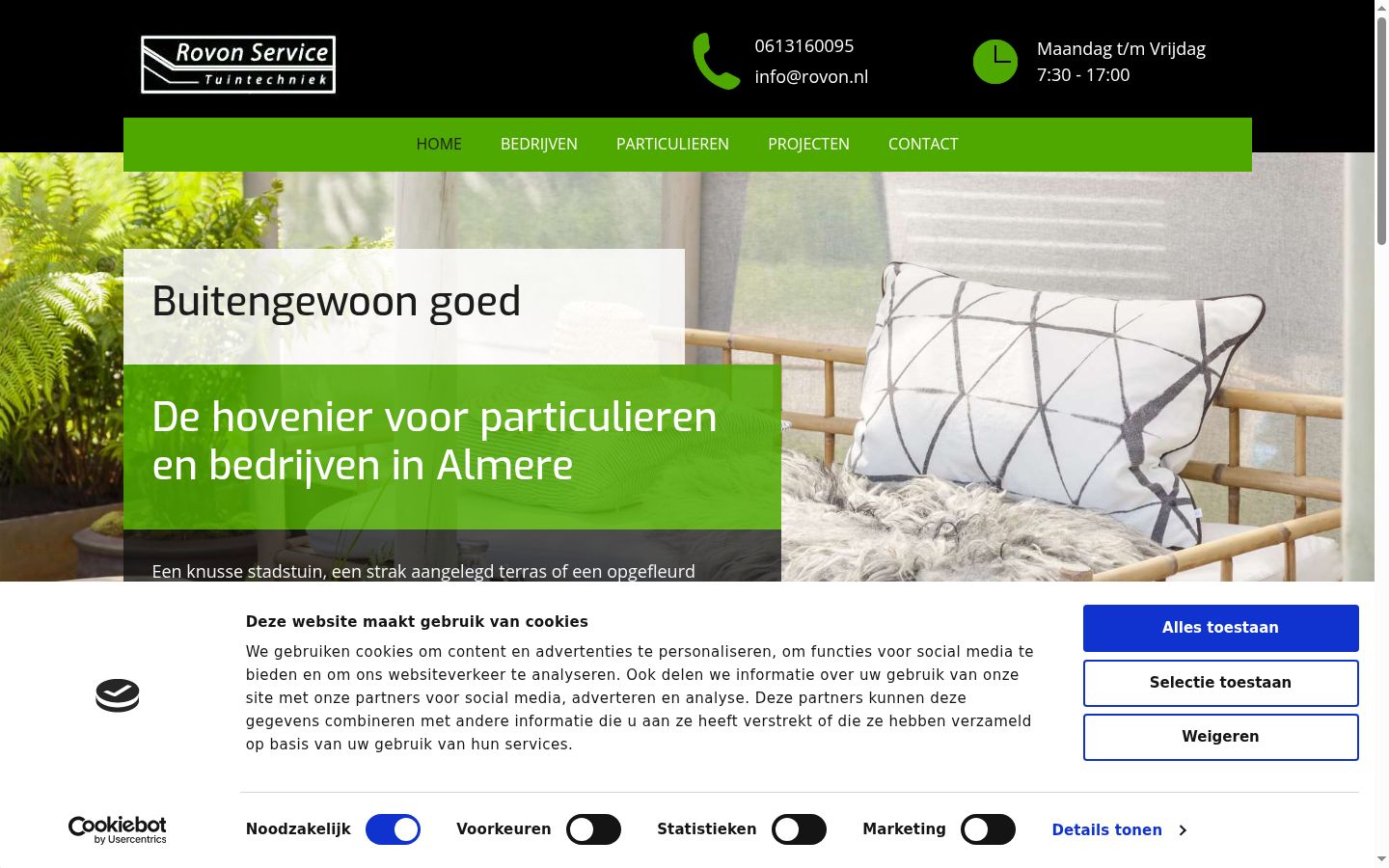 Screenshot des Einwilligungsbanners vor jeglicher Interaktion