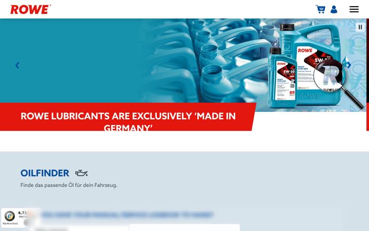 Screenshot of rowe-oil.com