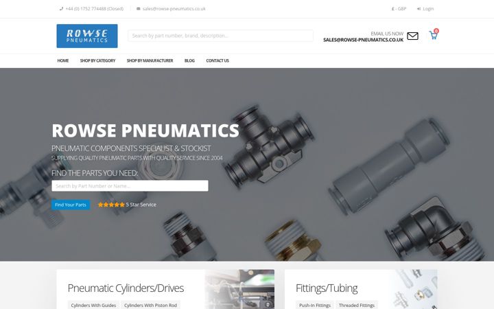 Screenshot of rowse-pneumatics.co.uk