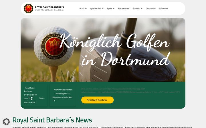 Екранна снимка на royal-dortmund-gc.de