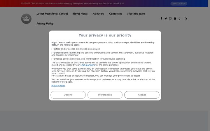 Screenshot of royalcentral.co.uk