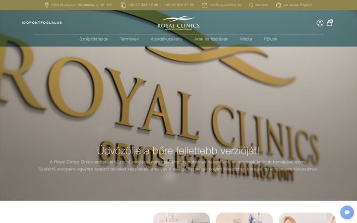 Screenshot ta' royalclinics.hu