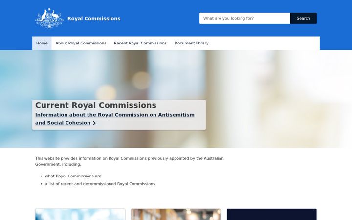Screenshot di royalcommission.gov.au