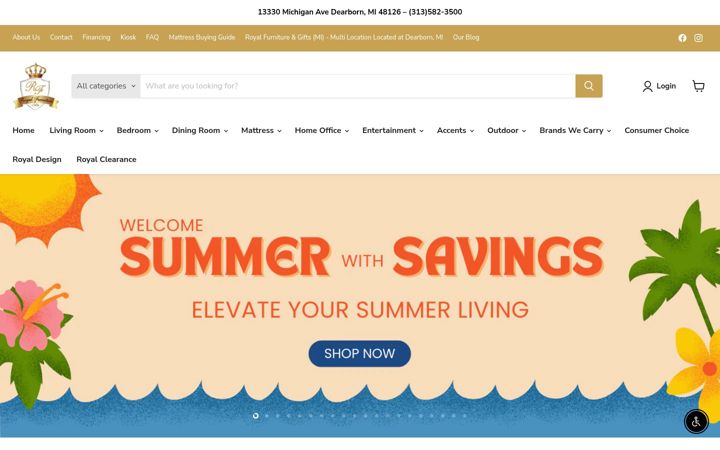 Screenshot of royalfurnitureandgift.com