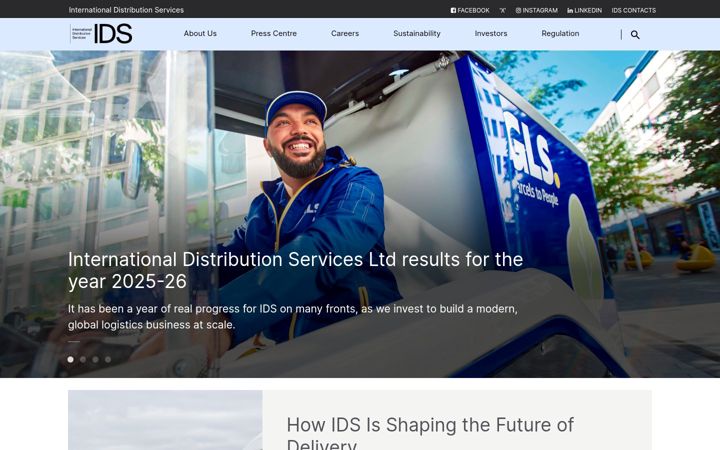 Screenshot of royalmailgroup.com