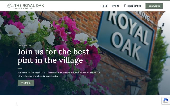 Screenshot of royaloakbarton.co.uk