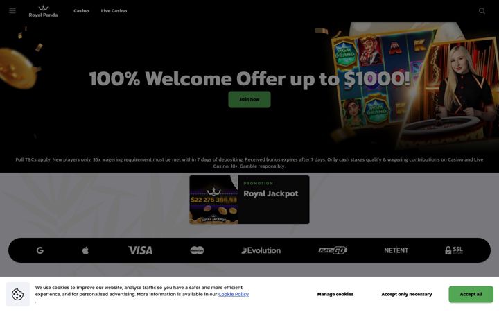 Screenshot of royalpanda.com