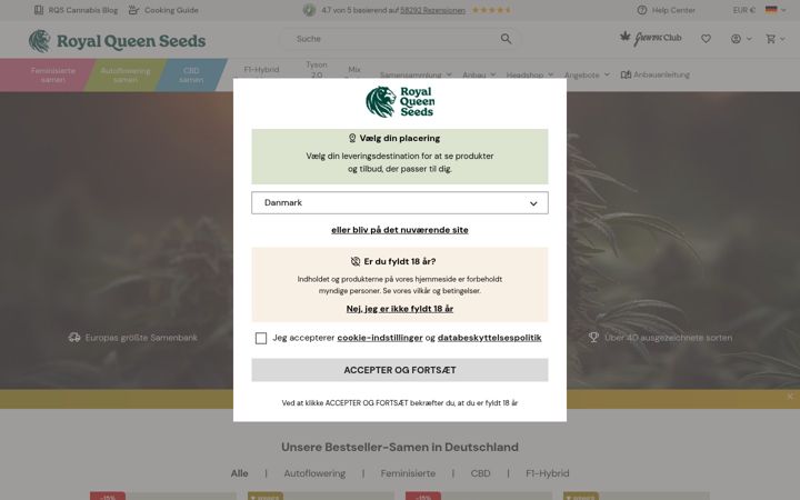 Screenshot of royalqueenseeds.de