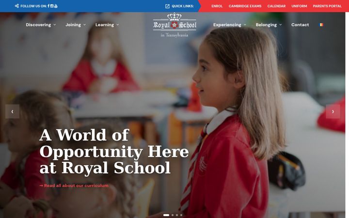 Screenshot von royalschool.ro