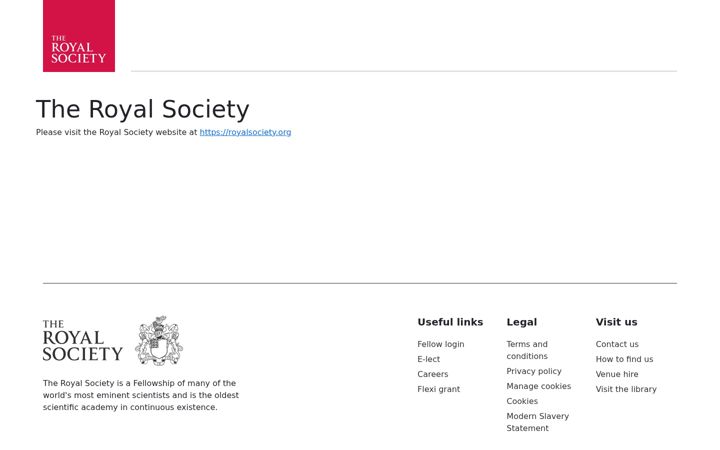 Captură de ecran a royalsoc.ac.uk