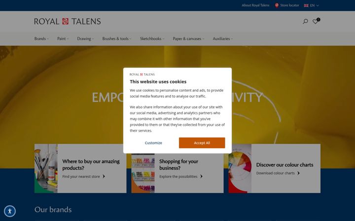 Screenshot of royaltalens.com