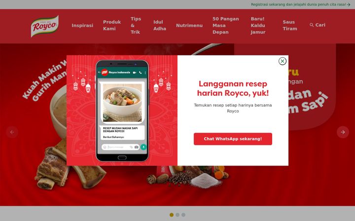 Screenshot von royco.co.id