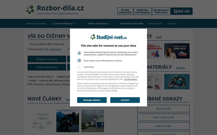Screenshot of rozbor-dila.cz