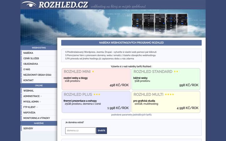 Snímek obrazovky rozhled.cz