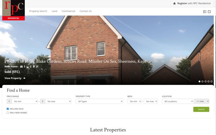 Screenshot von rpcresidential.co.uk