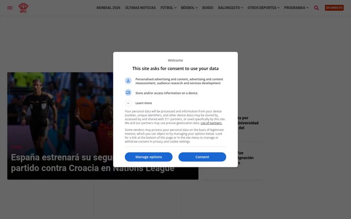 Screenshot von rpctv.com