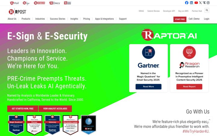 Screenshot of rpost.net