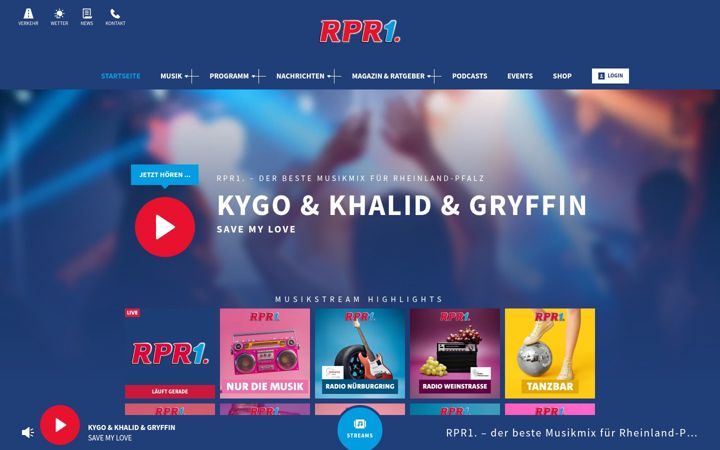Screenshot of rpr1.de