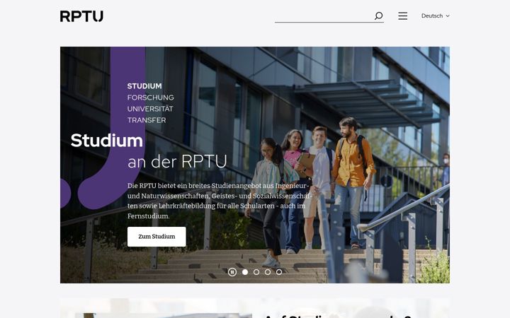 Screenshot of rptu.de