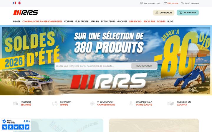 Posnetek zaslona rrs-direct.com