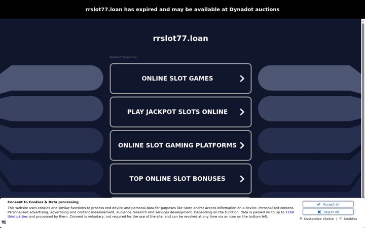 Screenshot of rrslot77.loan