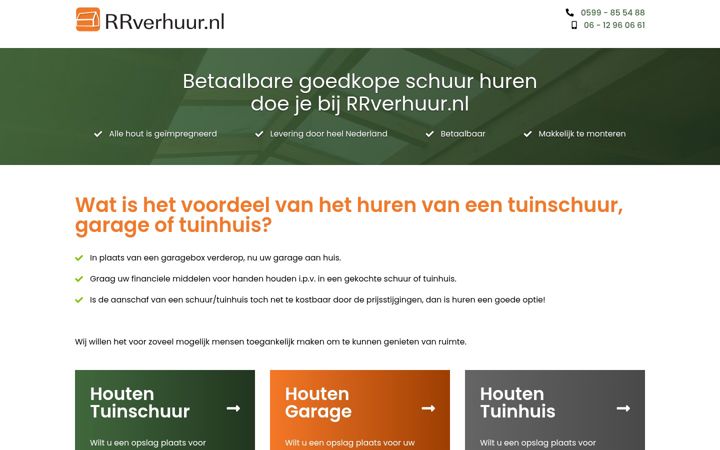Zrzut ekranu rrverhuur.nl