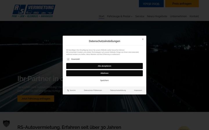 Ekraanipilt saidist rs-autovermietung-hbg.de