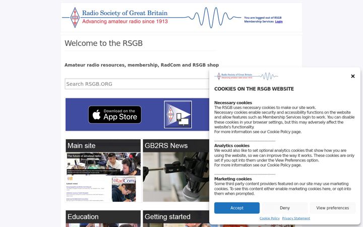 Screenshot of rsgb.org