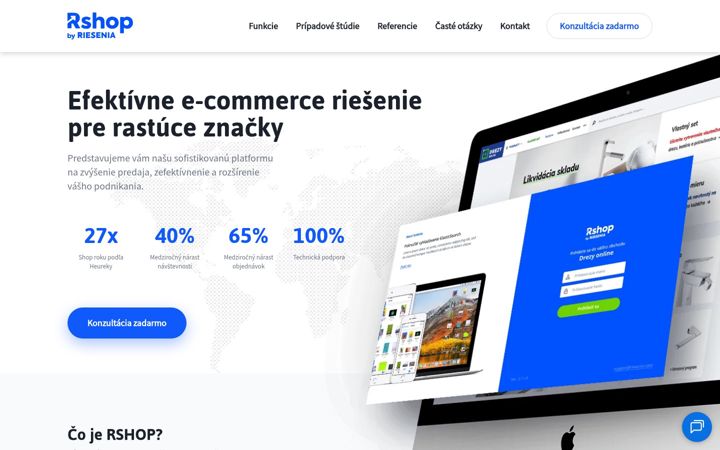 Kuvakaappaus sivustosta rshop.sk