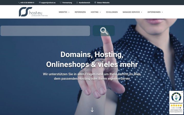Screenshot of rshost.eu