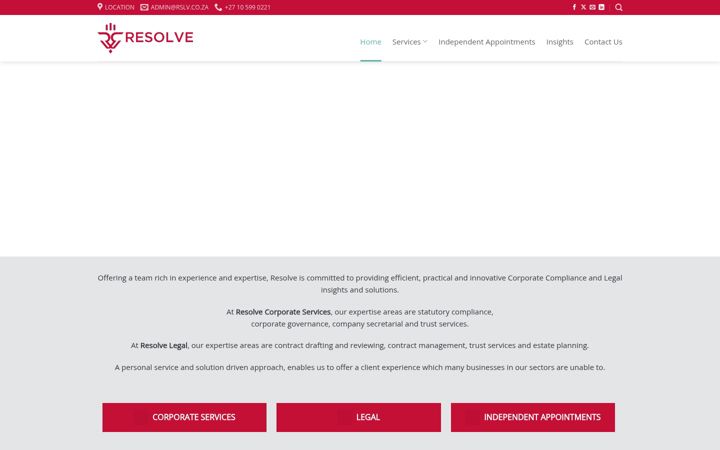 Screenshot of rslv.co.za