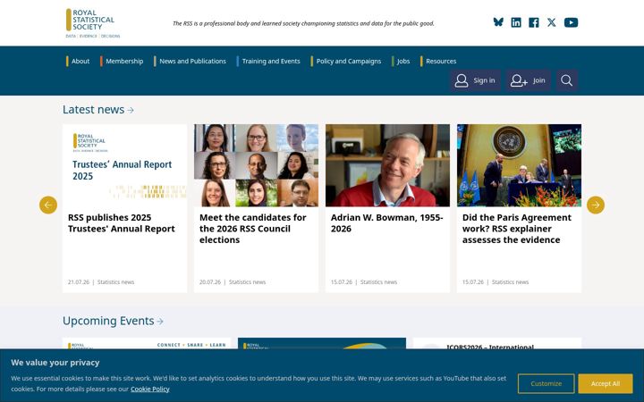 Screenshot of rss.org.uk