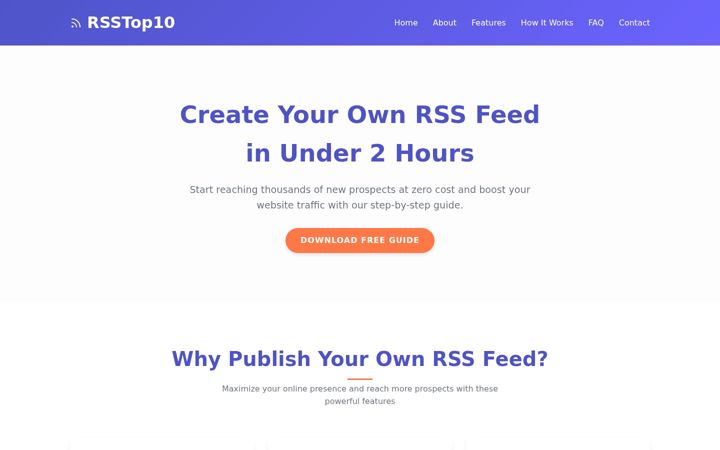 Screenshot του rsstop10.com