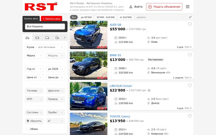 Snímek obrazovky rst.ua