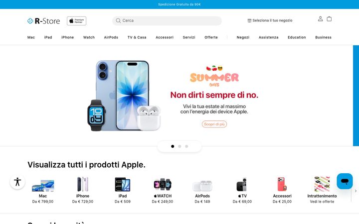 Screenshot von rstore.it